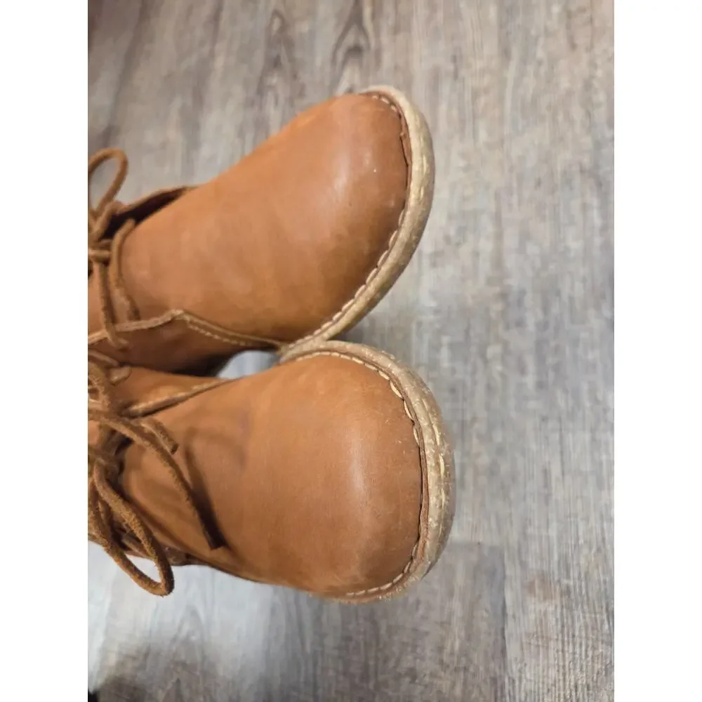 Born Nuala II Chukka Boots Shoes Brown Leather Size 8.5 Euro 40